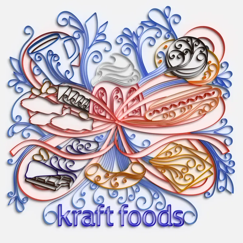Kraft — paper quilling illustration by 2&3