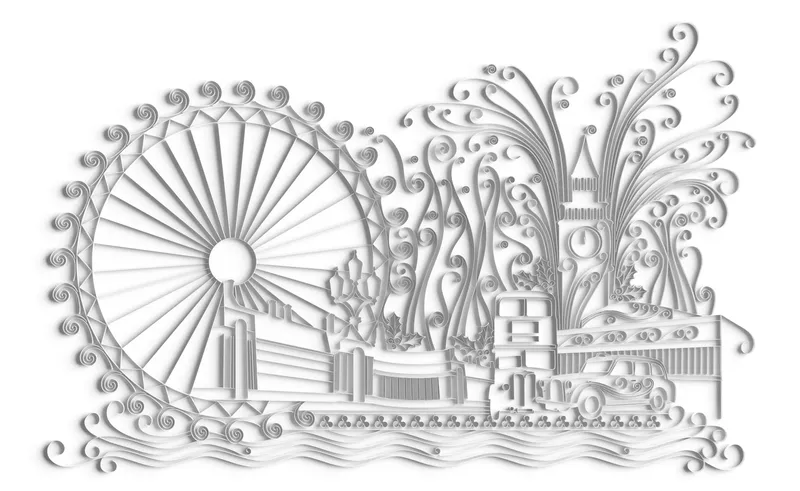 Marriott — paper quilling illustration by 2&3