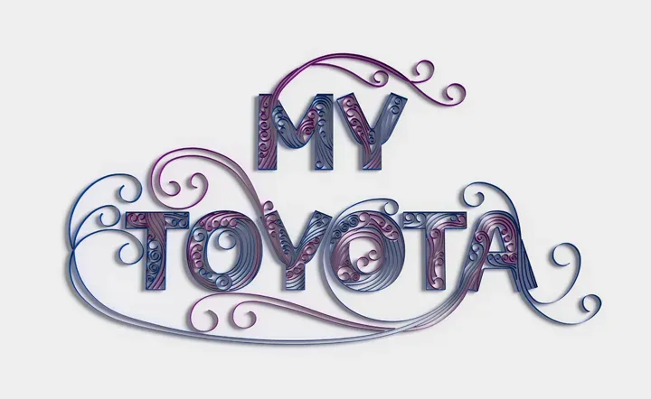 Toyota — paper quilling illustration by 2&3